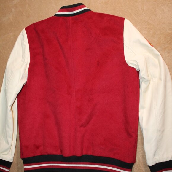 NWT Arizona Jean Co. Sz. L Red Varsity Letterman Retro Red Button Jacket (AA2) - Picture 6 of 7